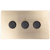 3 Gang Dimmer Double Plate